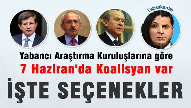 7 Haziran'dan Sonra 'Koalisyon' var işte seçenekler