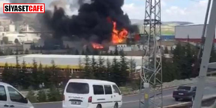 Ankara’da boya fabrikası yangını