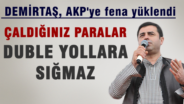 Demirtaş: Çaldığınız Paralar, Yaptığınız Duble Yollara Sığmaz