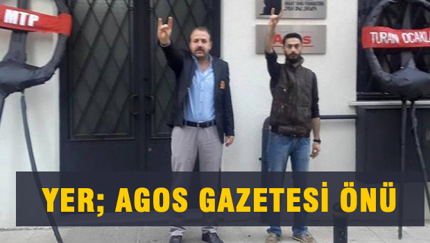 Agos'un önünde siyah çelenk