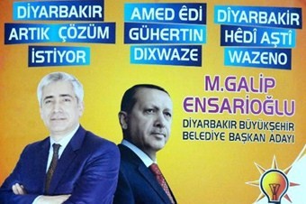 AKP'den  Kürtçe seçim pankartı