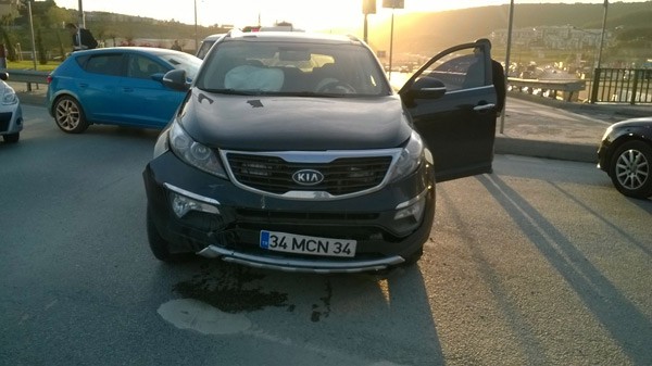 Destici'nin konvoyunda talihsiz kaza