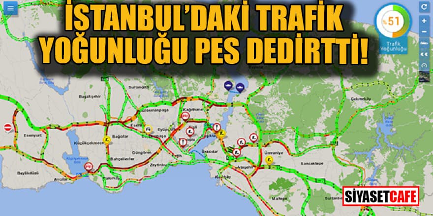 İstanbul’daki trafik yoğunluğu pes dedirtti