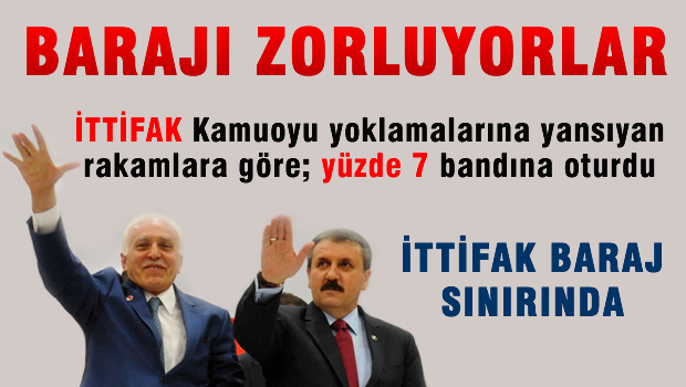 Milli İttifak Barajı zorluyor