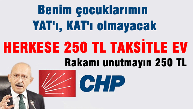 Herkes 250 TL taksitle ev sahibi olacak