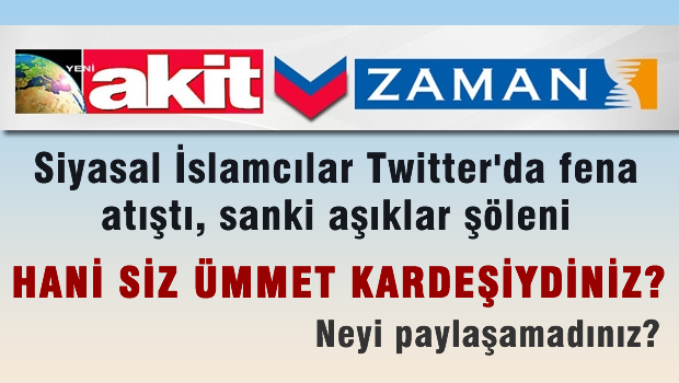 Zaman ve Akit yazarları Twitter'da atıştı. Sosyal medya sallandı