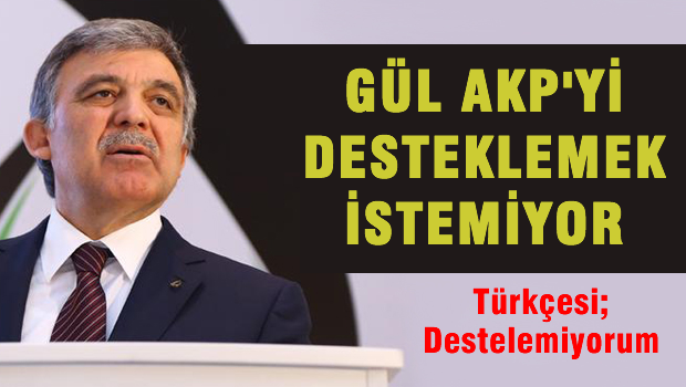 Karaalioğlu: Gül AKP'yi Desteklemek İstemiyor