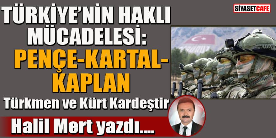 Halil Mert yazdı...Türkiye’nin haklı mücadelesi:Pençe-Kartal-Kaplan! Türkmen ve Kürt kardeştir