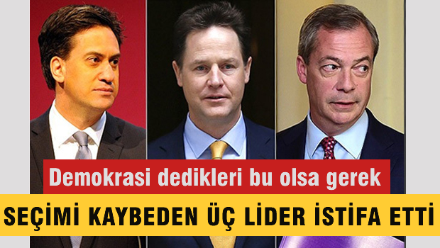 Seçimin kaybeden üç lideri istifa etti