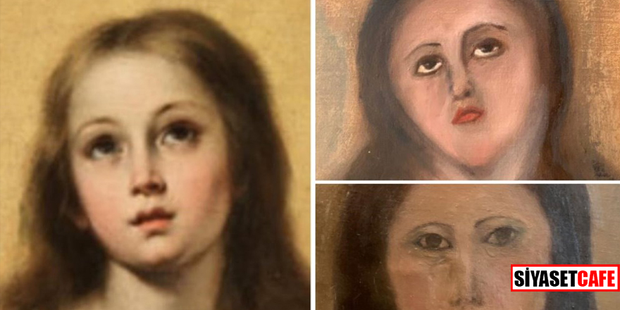 400 yıllık Meryem Ana resmi, restorasyon çalışmasıyla tanınmaz hale geldi