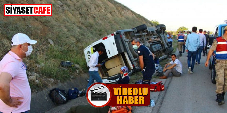 Tokat’ta yolcu minibüsü kaza yaptı: 16 yaralı!