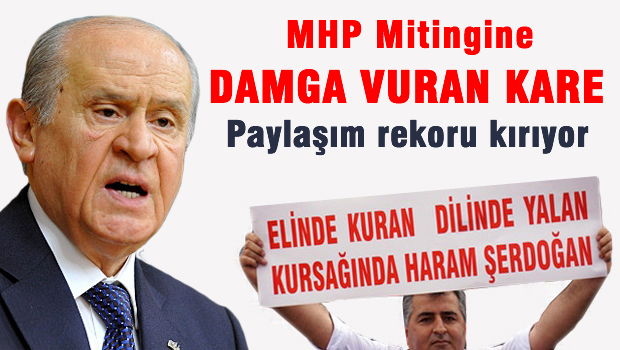 MHP Denizli Mitingine damga vuran kare