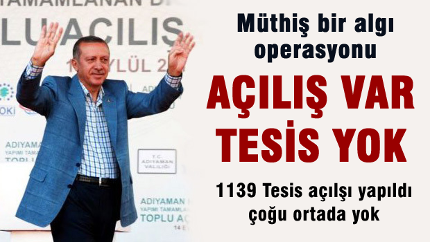 Toplu açılışlar da yalan çıktı!