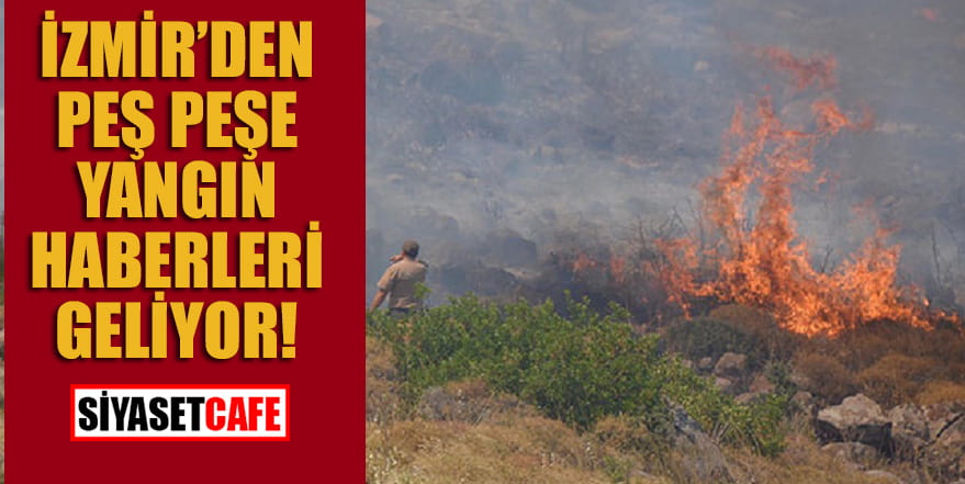 İzmir’den peş peşe yangın haberleri geliyor