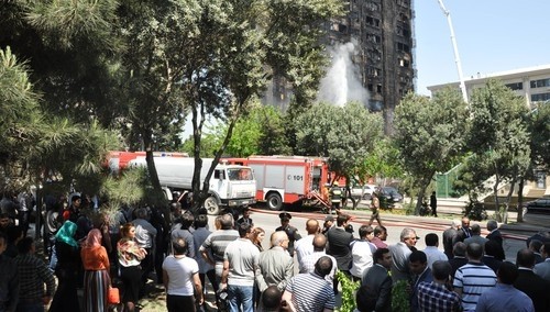 Azerbaycan'da yangın 15 ölü, 2 yaralı