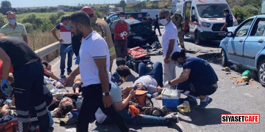 Arnavutköy'de feci kaza: 7 kişi yola savruldu