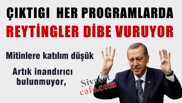 Erdoğan'ın çıktığı her programda reytingler dibe vuruyor