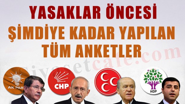 İşte 7 Haziran seçimleri için yaptırılan tüm anketler