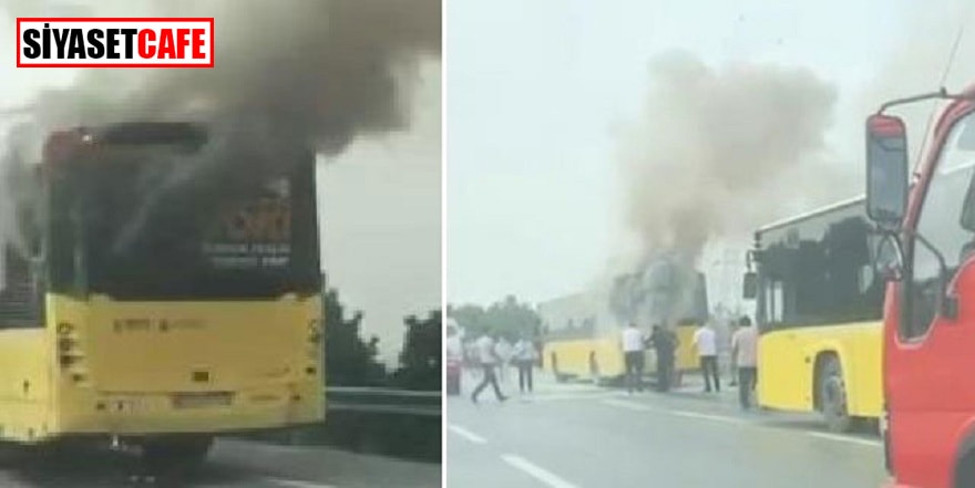 Arnavutköy’de İETT otobüsü yandı