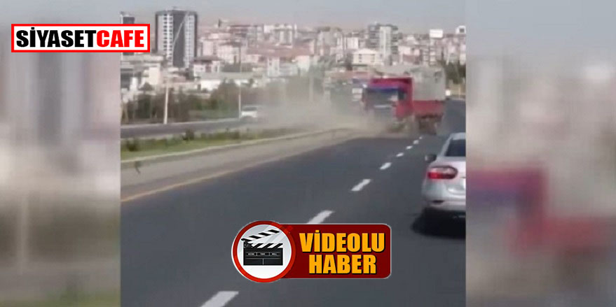 Ankara’da inanılmaz olay! Freni patlayan kamyon geri geri 2 km gitti