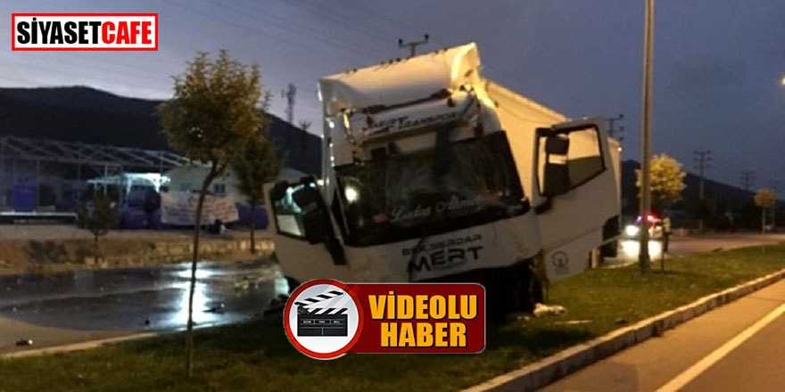 Burdur’daki tır kazası ucuz atlatıldı
