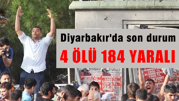 Diyarbakır'daki patlamada 4 kişi öldü, 184 yaralı var