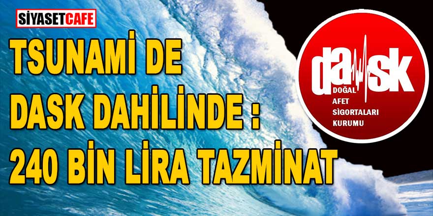 Tsunami de Zorunlu Deprem Sigortası dahilinde: DASK’tan 240 bin lira tazminat!