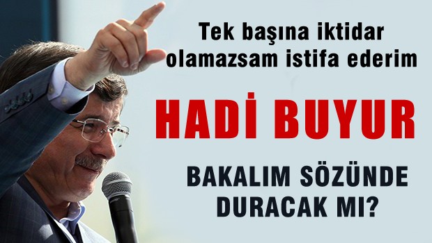 Davutoğlu: 8 Haizran'da istifa ediyorum