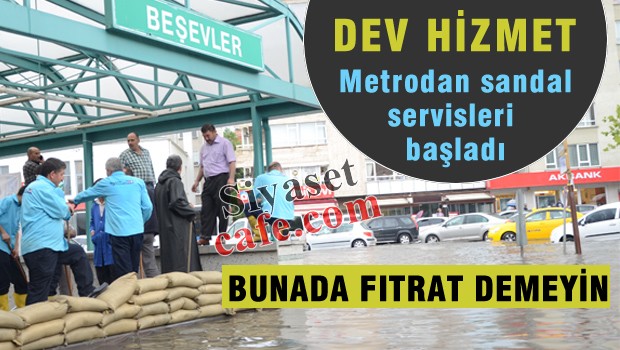 Ankara'da Metro İstasyonunu Su Bastı