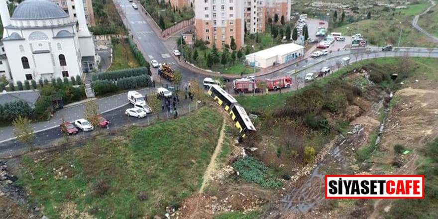 İstanbul Başakşehir'de İETT otobüsü devrildi!