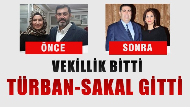 AKP'li vekil ve eşi öyle bir çark etti ki! Seçim bitti, türban ve sakal gitti!