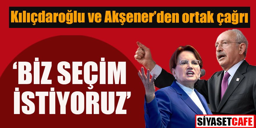 Kılıçdaroğlu ve Akşener'den seçim çağrısı
