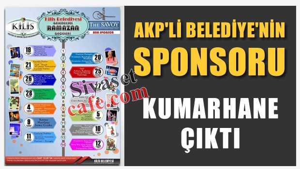 AKP'li belediyenin Ramazan sponsoru kumarhane!