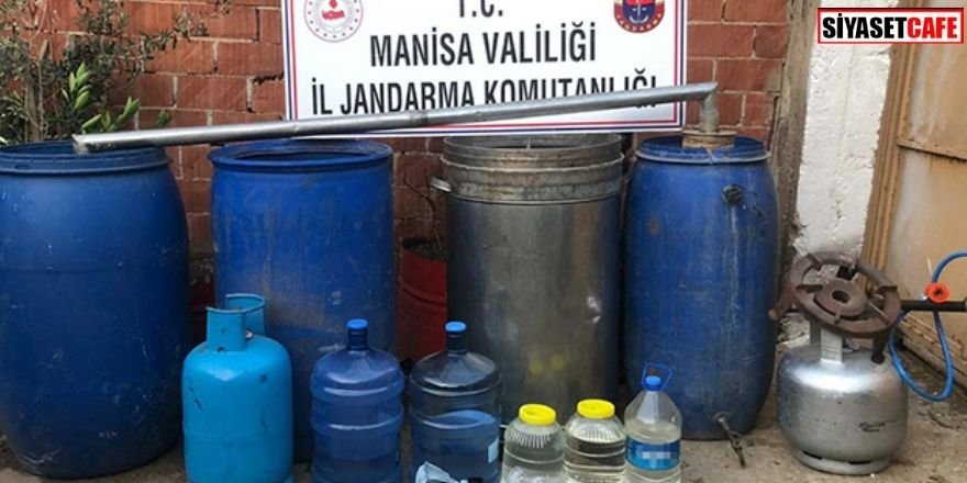 Manisa'da 425 litre sahte içki ele geçirildi