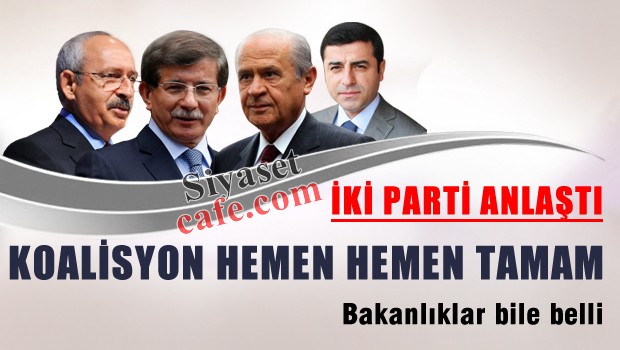 İki parti koalisyon konusunda anlaştı