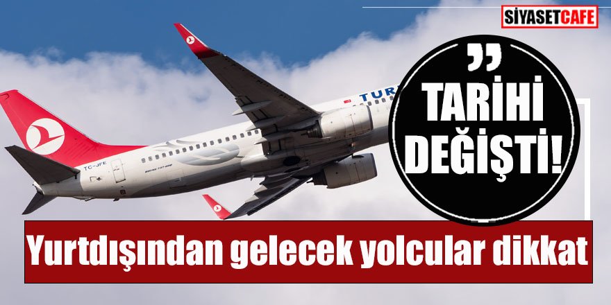 THY'den Türkiye'ye gelecek yolcular için açıklama
