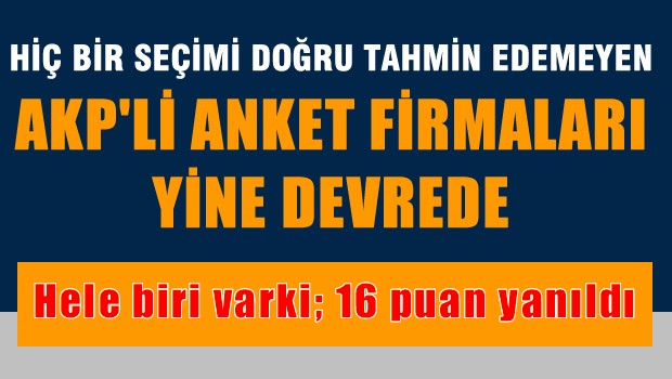 Hiç bir seçimi doğru tahmin etmeyen anketçiler AKP'yi yine iktidar yaptı