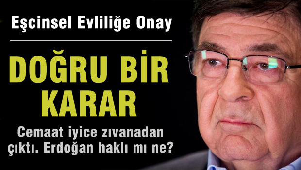 Cemaat yazarı Alpay: Eşcinsel evliliklerine onay doğru bir karardır