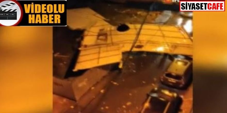 Meteoroloji uyarmıştı! İstanbul'da fırtınada çatılar uçtu