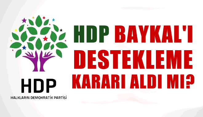 HDP, Baykal'ı destekleme kararı mı aldı?