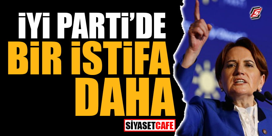 İYİ Parti’de bir istifa daha