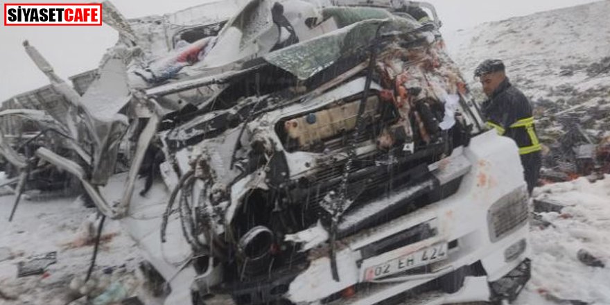 Ağrı'da feci kaza: Tır şarampole devrildi