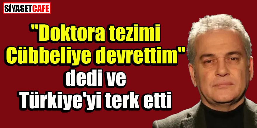Prof. Dr. Mustafa Öztürk "Doktora tezimi Cübbeliye devrettim" dedi ve Türkiye'yi terk etti
