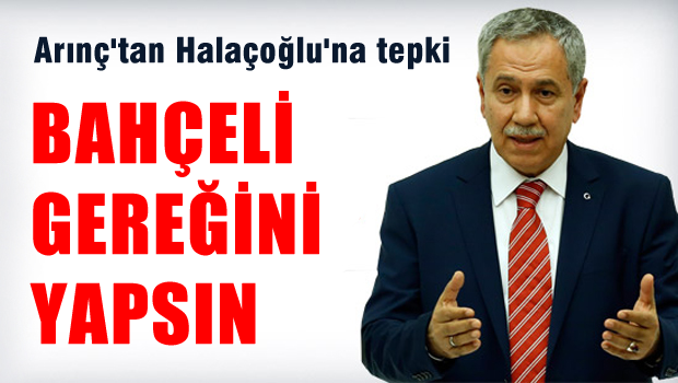 Bülent Arınç'tan Yusuf Halaçoğlu'na sert tepki