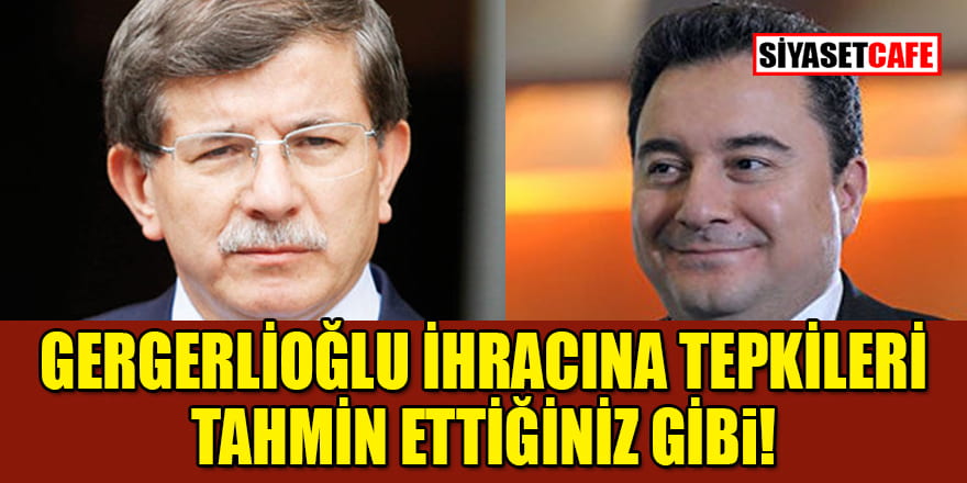 Babacan ve Ahmet Davutoğlu'ndan beklenen 'Gergerlioğlu' açıklaması!