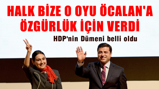 Halk bize o oyu Öcalan'a özgürlük için verdi