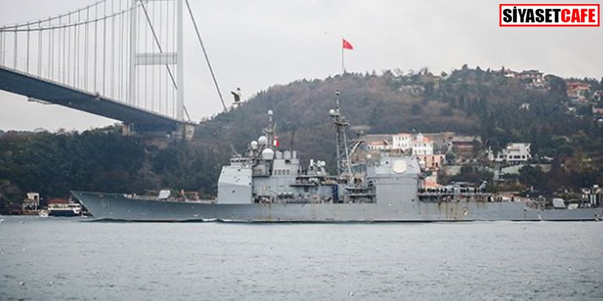 ABD savaş gemisinin İstanbul Boğazı geçişinde dikkat çeken tuhaf detay