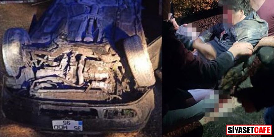 İzmir'de feci kaza: Eski Belediye Başkanı otomobili ile takla attı