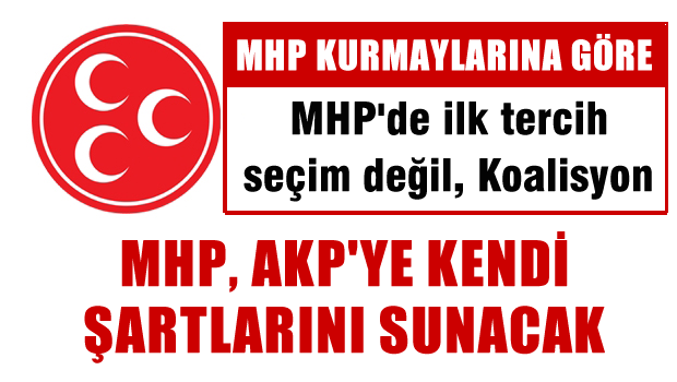 MHP Piyasa kızıştırıyor İlk tercihi Koalisyon
