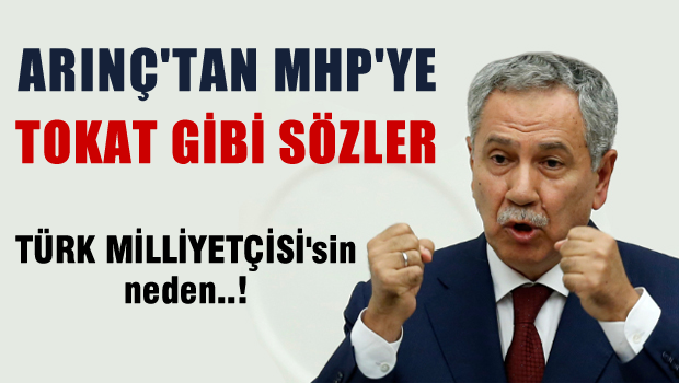 Arınç'tan MHP'ye tokat gibi sözler